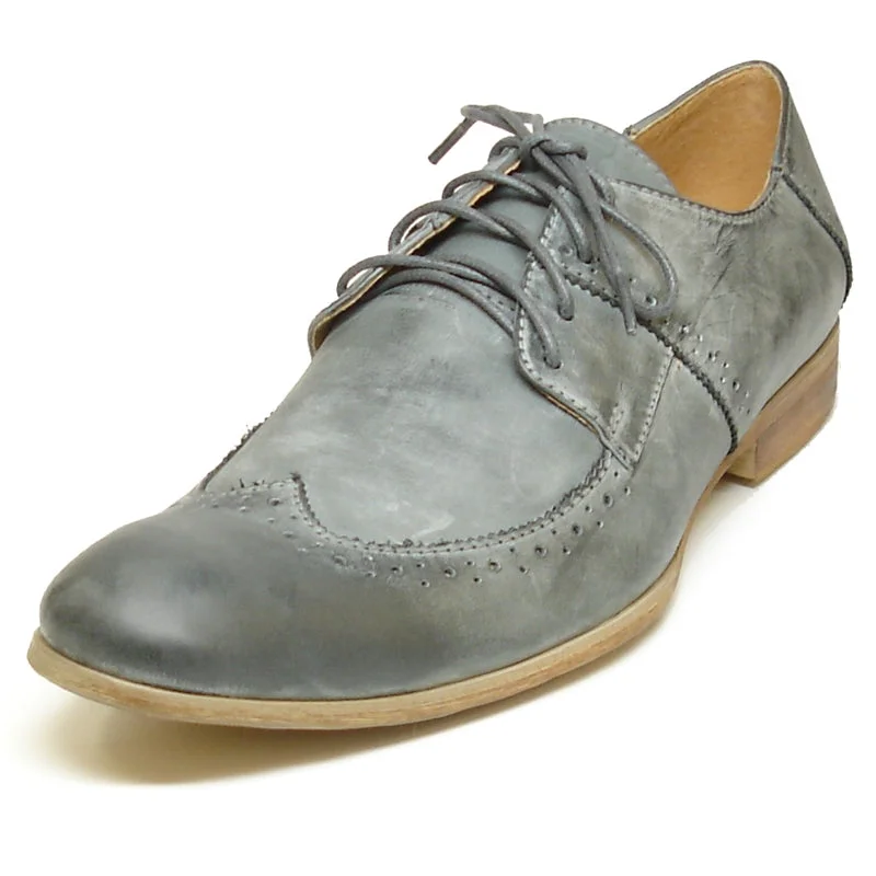 Men's Oxfords with a high - quality leather upperFiesso FI-7001 Grey Encore Oxfords