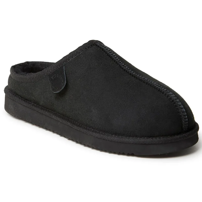 Leather men's slippers with a mule styleFireside by Dearfoams Mens Suede Moccasin Slippers