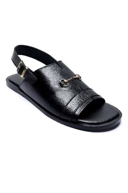 Men's slippers with a padded footbed for all - day comfortMen Black Sandals