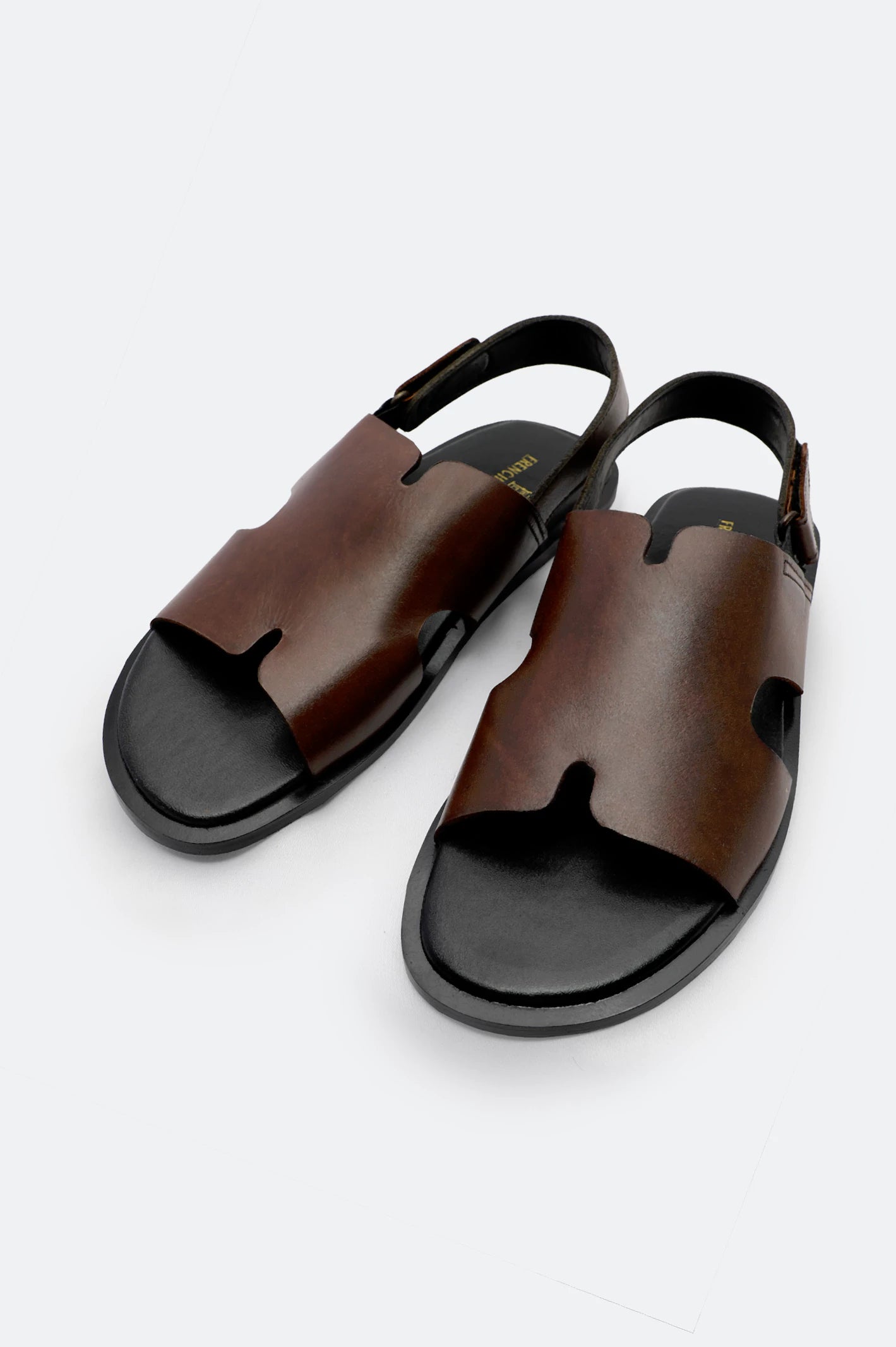 Men's slippers with a breathable fabric upperMen Coffee Brown Sandals