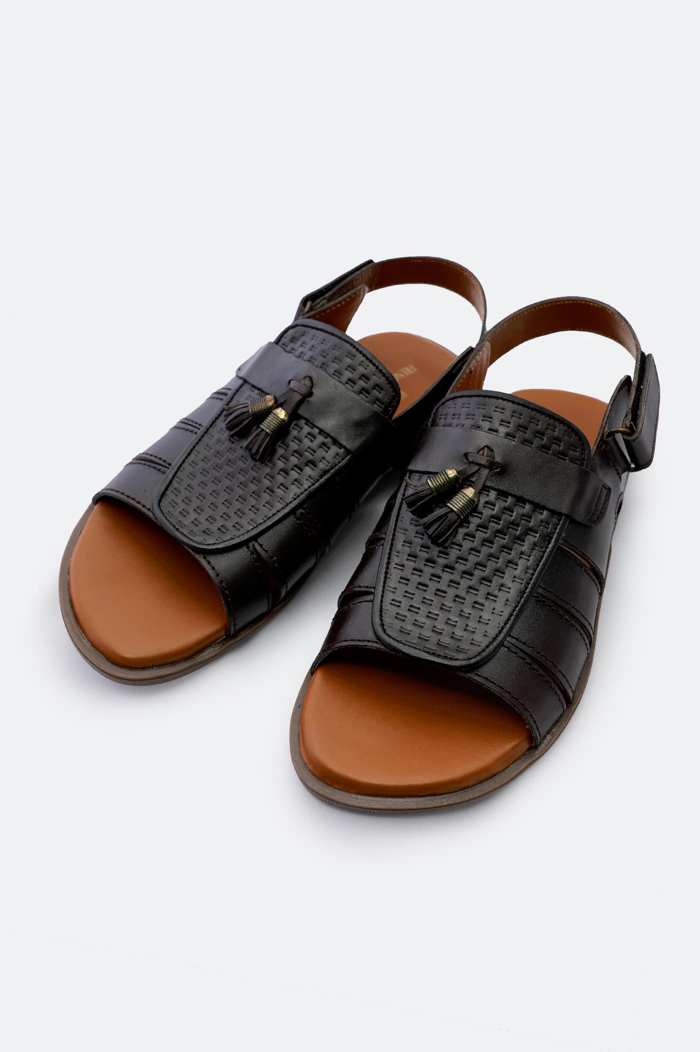 Men's slippers in a warm color like red or brownMen Brown Sandals