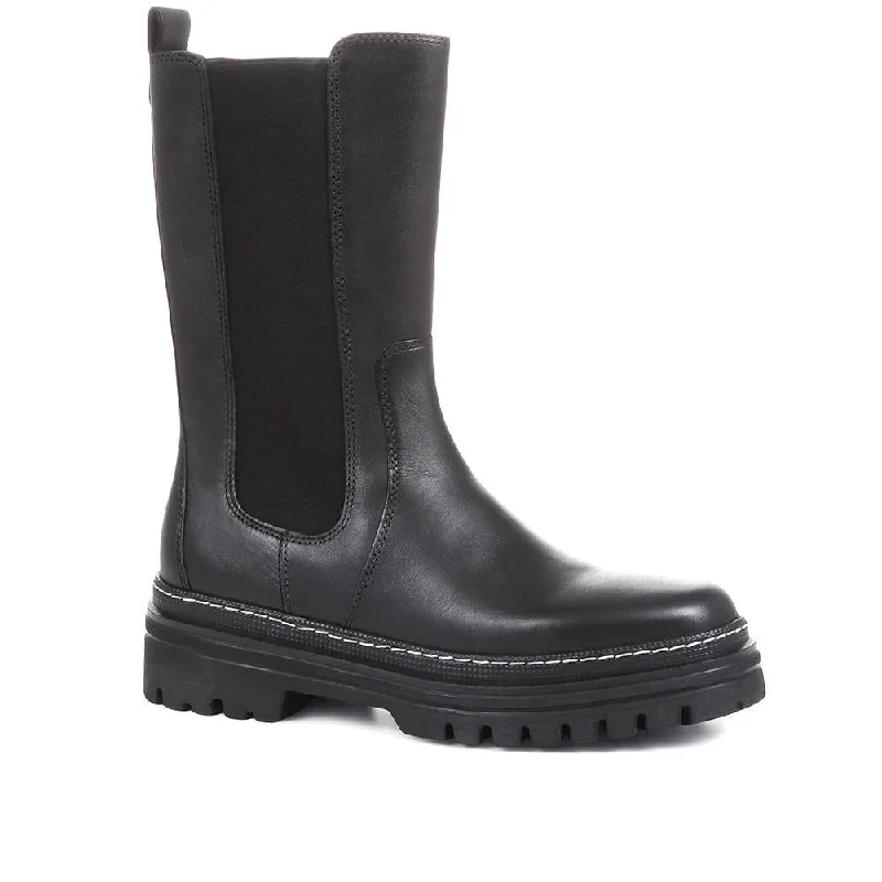 Men's casual shoes with a geometric patternGaby Tall Leather Chelsea Boots - GAB36508 / 322 691 Men's casual shoes with a geometric patternGaby Tall Leather Chelsea Boots - GAB36508 / 322 691