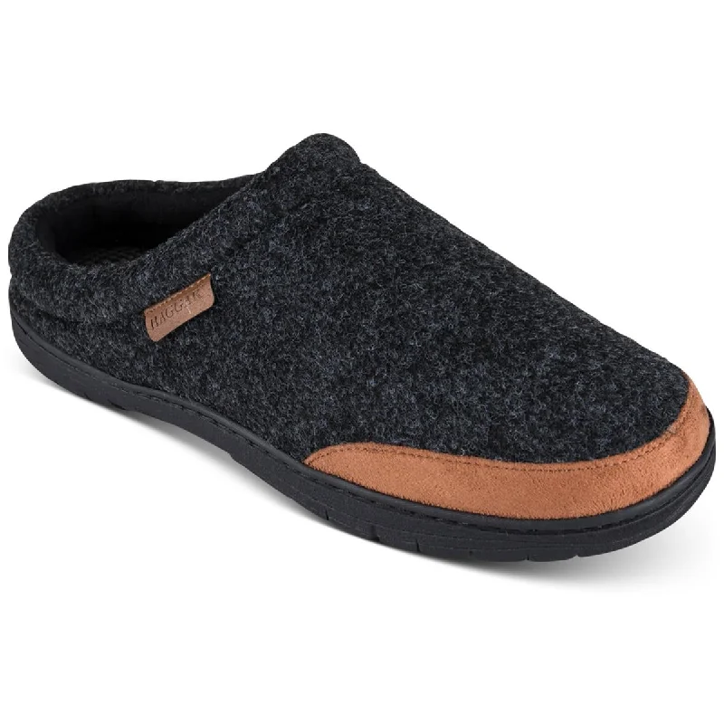 Men's slippers with a memory foam insoleHaggar Mens Flannel Slip On Scuff Slippers
