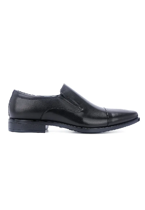 Men's loafers in a neutral color like black or brownHanson Refined Toe-Cap Loafers