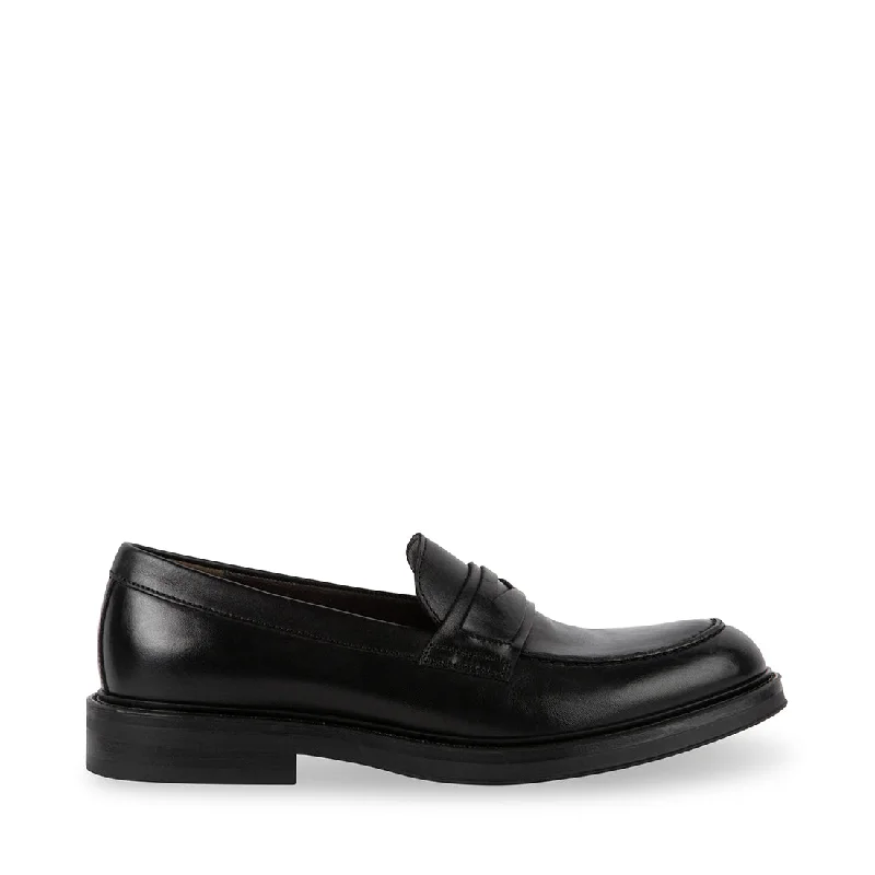Men's loafers with a memory foam insoleISADOR BLACK LEATHER