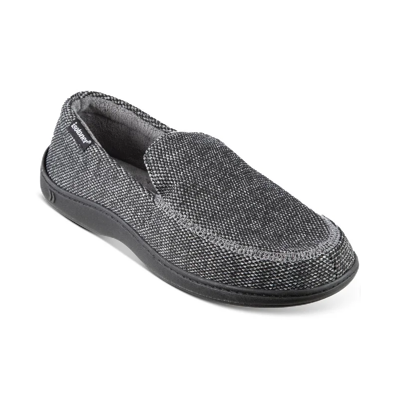 Men's slippers with a wool blend upper for warmthIsotoner Mens Javier Memory Foam Slip On Loafer Slippers