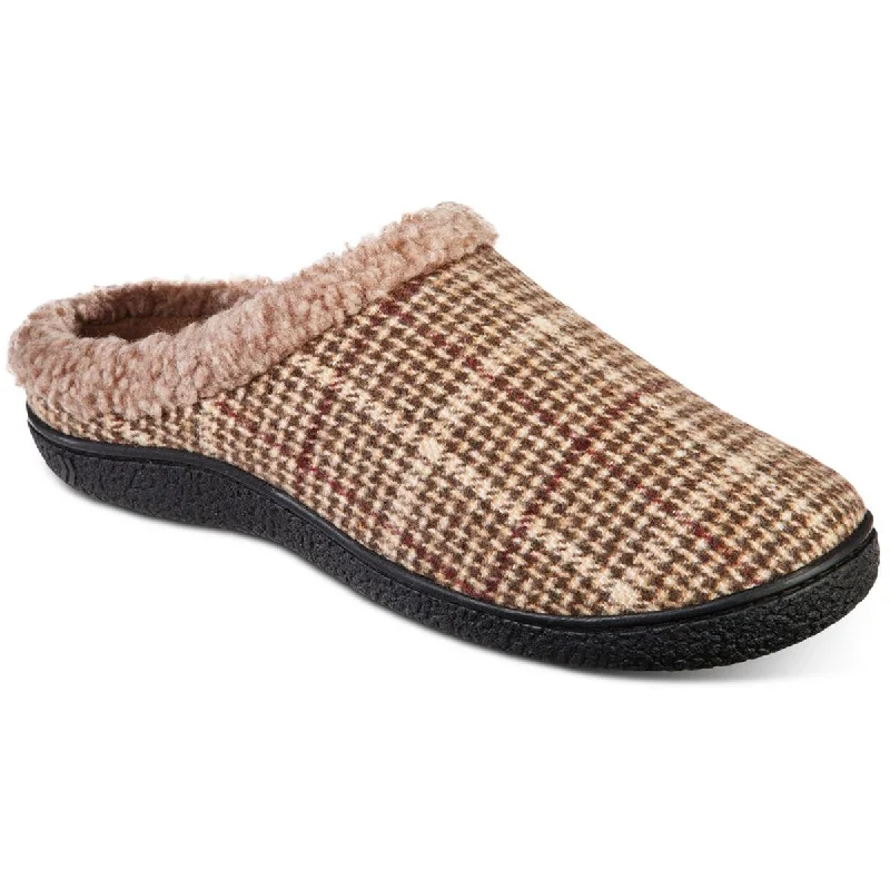Leather men's slippers with a mule styleIsotoner Mens Memory Foam Slip-On Slide Slippers