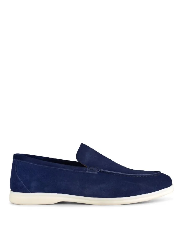 Men's loafers with a contrast stitching detailJaxon Navy Suede