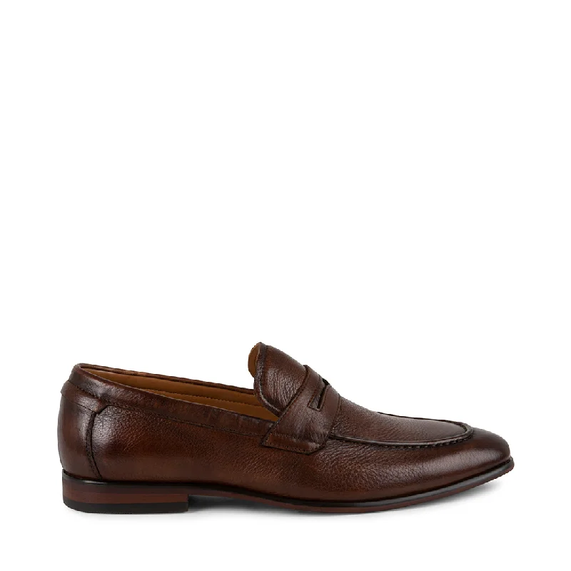 Men's loafers in a neutral color like black or brownJAYMEZ BROWN LEATHER