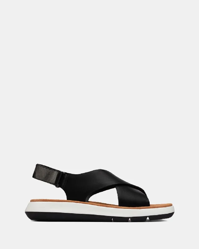 Men's loafers with a flexible sole for easy movementJemsa Cross Black Leather