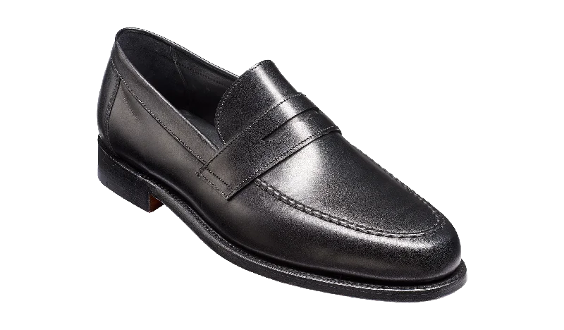 Men's loafers with a stretchy side panel for a better fitJevington - Black Calf