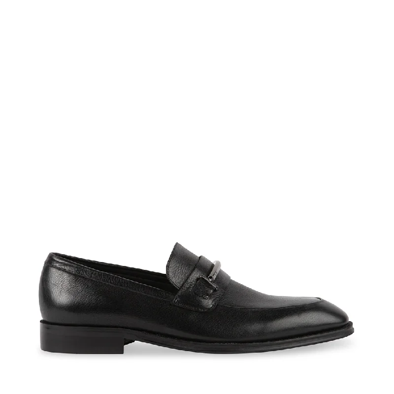 Men's loafers with a pointed toe for a stylish appearanceKASEN BLACK LEATHER