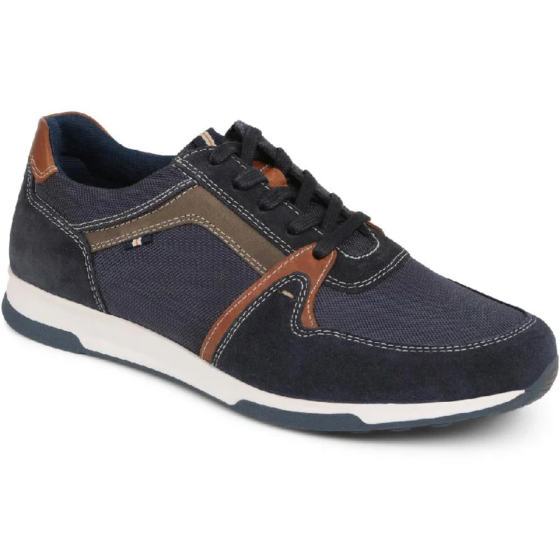 Men's casual shoes with a rubber toe cap for protectionLeather Lace-Up Trainers - TEJ39001 / 324 932