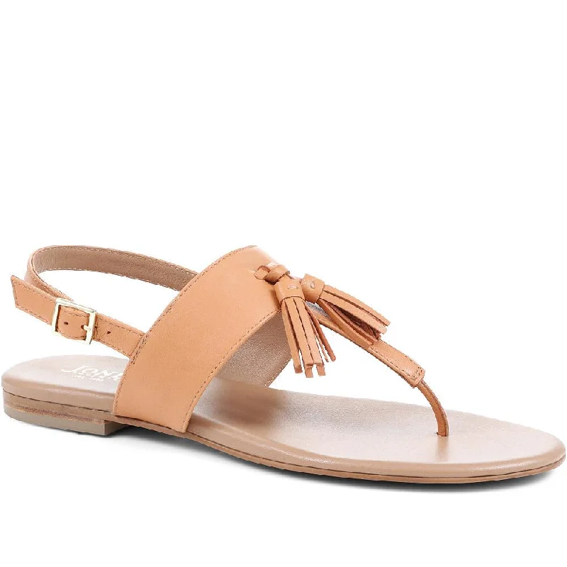Men's casual shoes with a stretchy side panelLizabeth Leather Thong Sandals - LIZABETH / 323 350