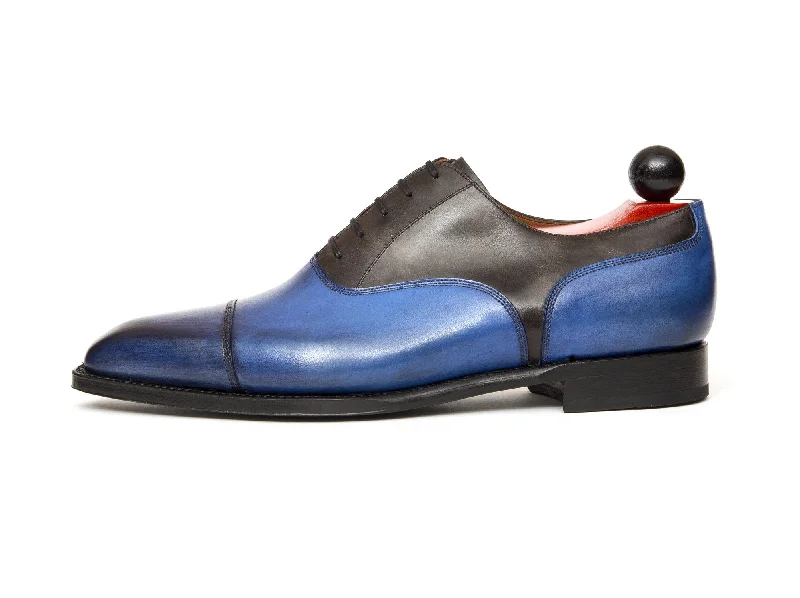 Men's Oxfords with a lace - up closure and a narrow fitMagnolia - MTO - Sky Blue Calf / Grey Museum Calf - MGF Last - Single Leather Sole