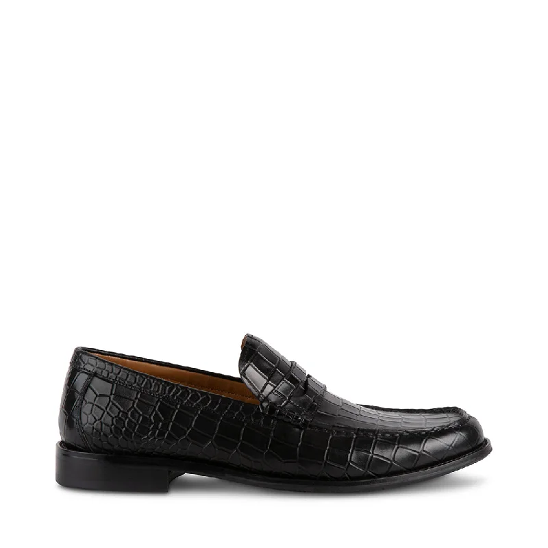 Men's loafers with a decorative buckleMARVYN BLACK EXOTIC