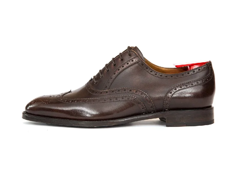 Men's Oxfords with a perforated leather strap for ventilationMcClure - MTO - Antique Brown Calf - TMG Last - Single Leather Sole