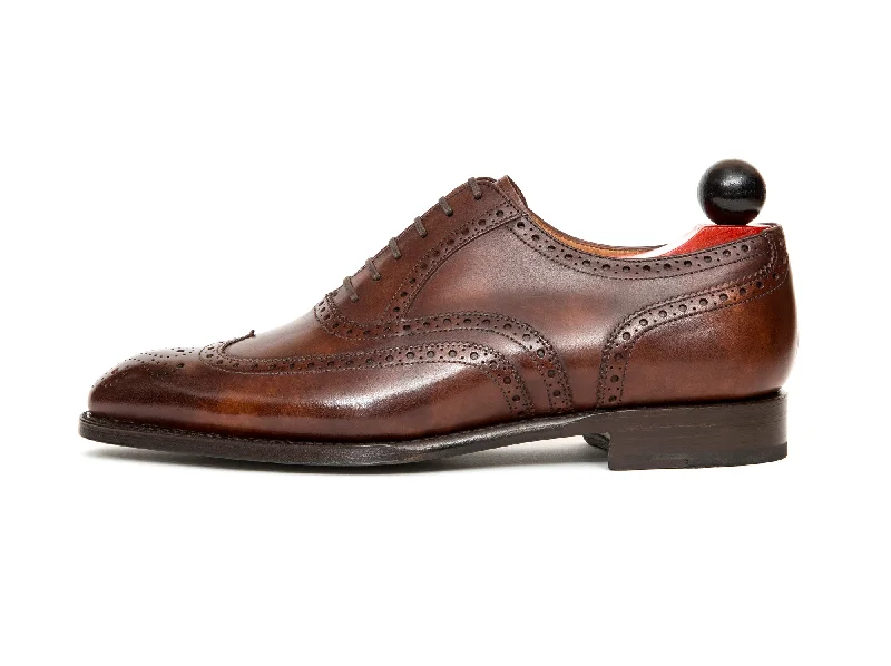 Men's Oxfords with a lace - up closure and a narrow fitMcClure - MTO - Walnut Museum Calf - NGT Last - Single Leather Sole