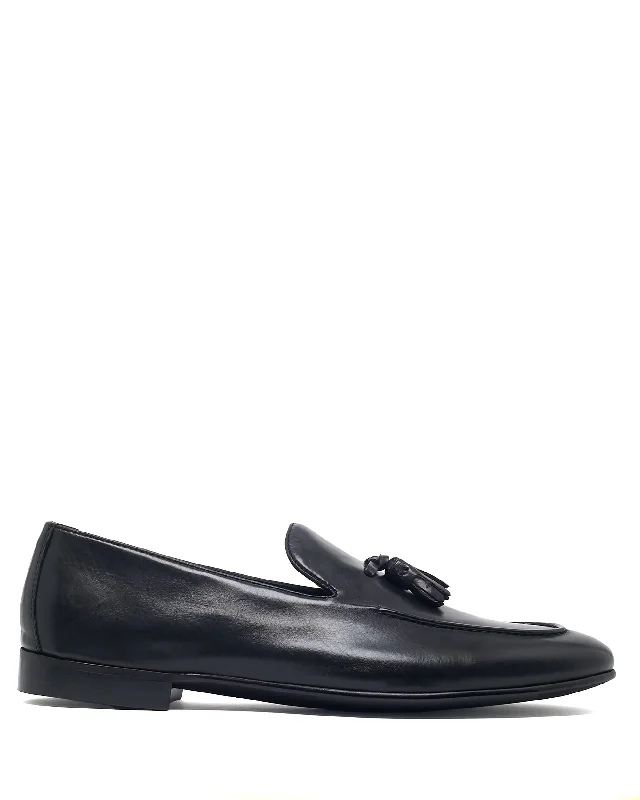 Men's loafers with a removable insole for cleaningMelbourne Black Leather