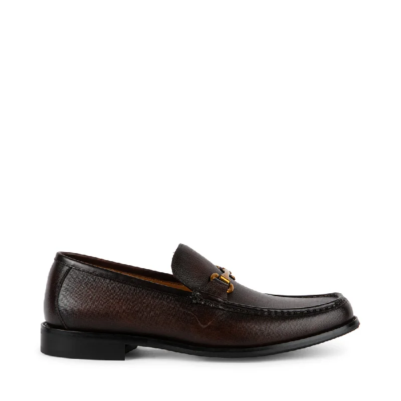 Men's leather loafers with a penny slotMENNIKK BROWN LEATHER