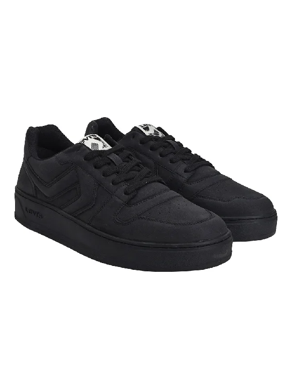 Suede men's casual shoes in earthy tonesMen's Black Solid Sneakers