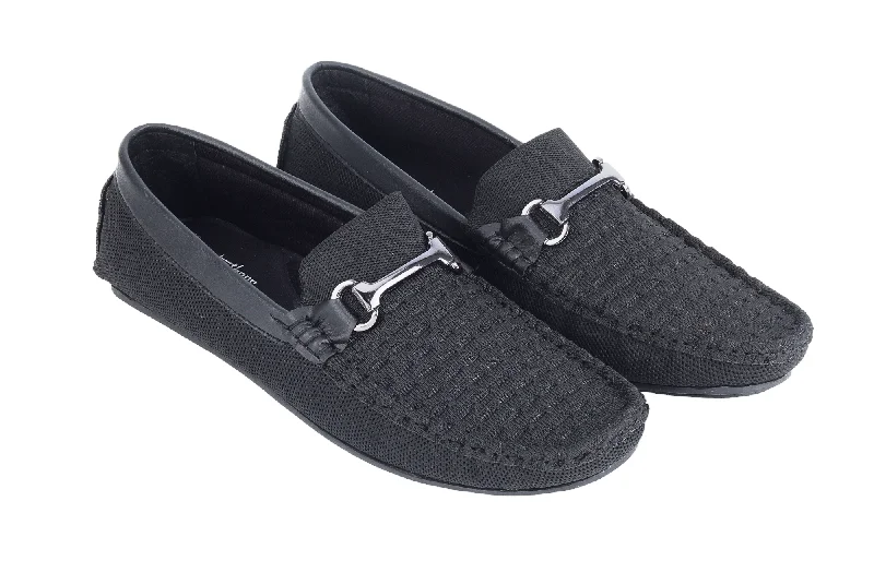 Men's loafers with a leather lacing systemMens Canvas loafer shoe 998165