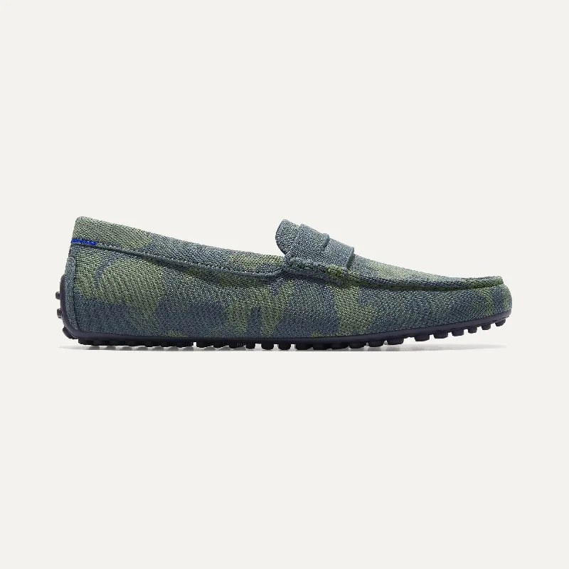 Suede men's loafers for a soft and luxurious feelThe Driving Loafer - Forest Camo