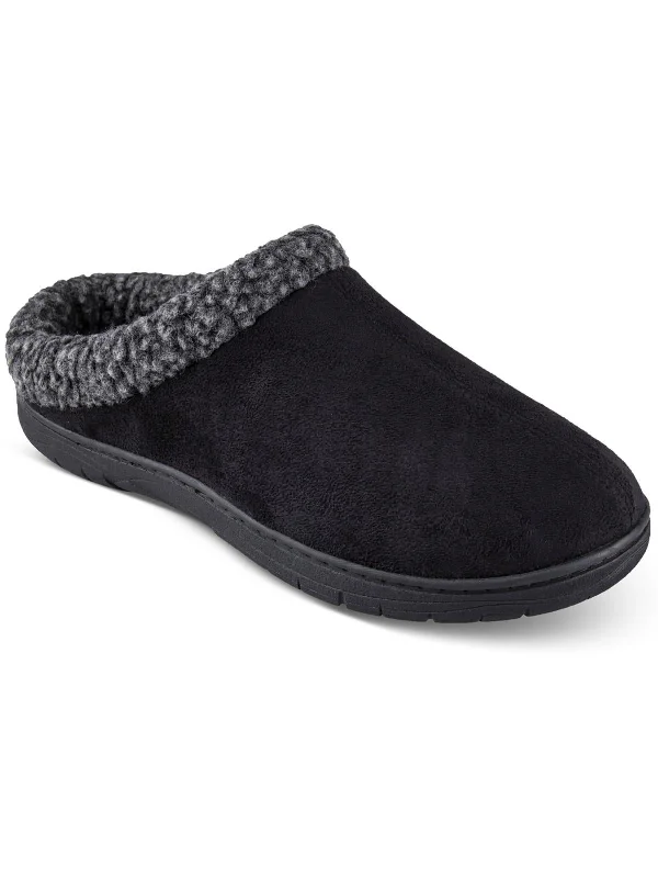 Men's slippers with a wool blend upper for warmthMens Faux Suede Slip On Loafer Slippers