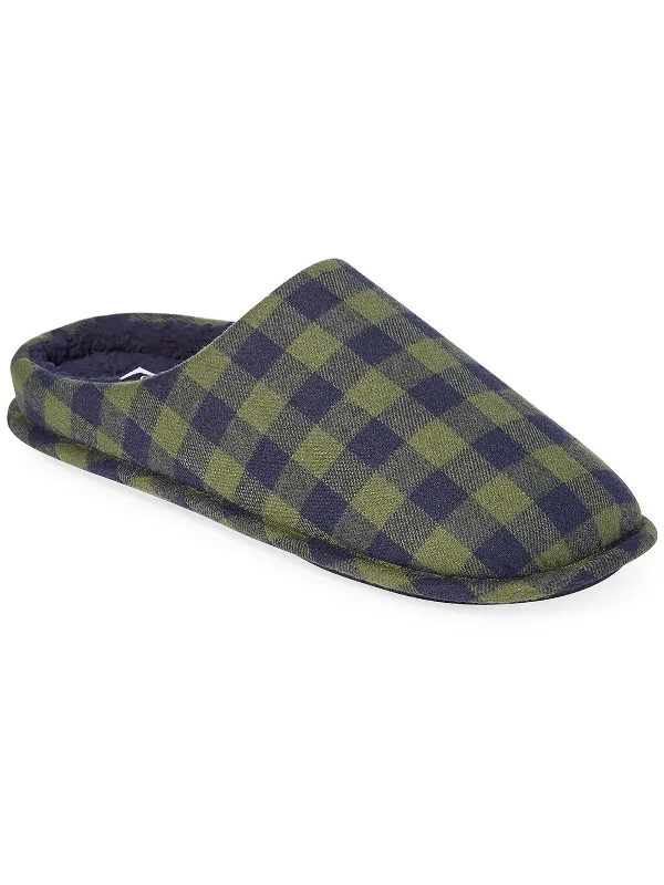 Men's slippers with a soft, flexible soleMens Flannel Comfort Slide Slippers