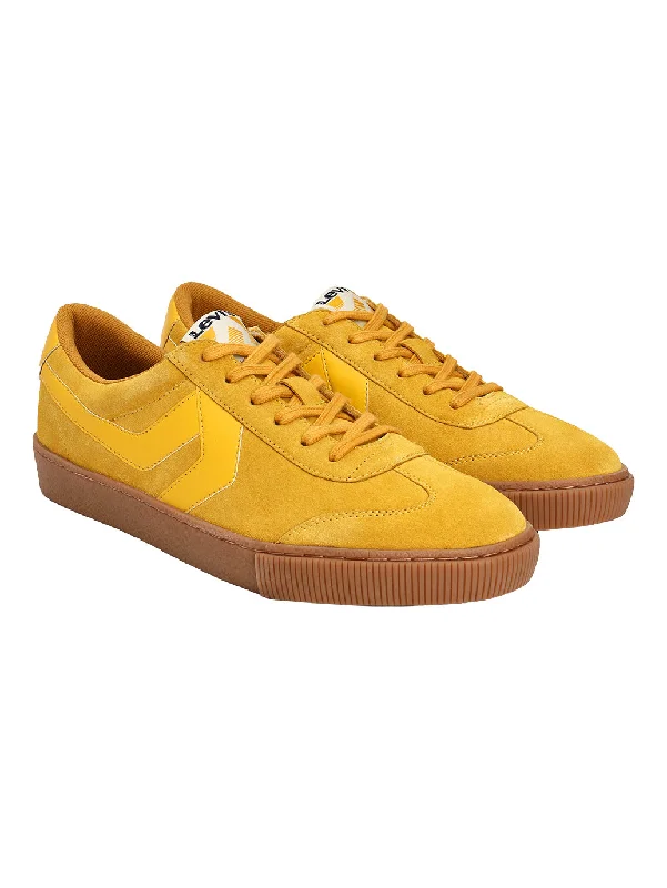 Canvas slip - on men's casual shoes for convenienceMen's Mustard Solid Sneakers