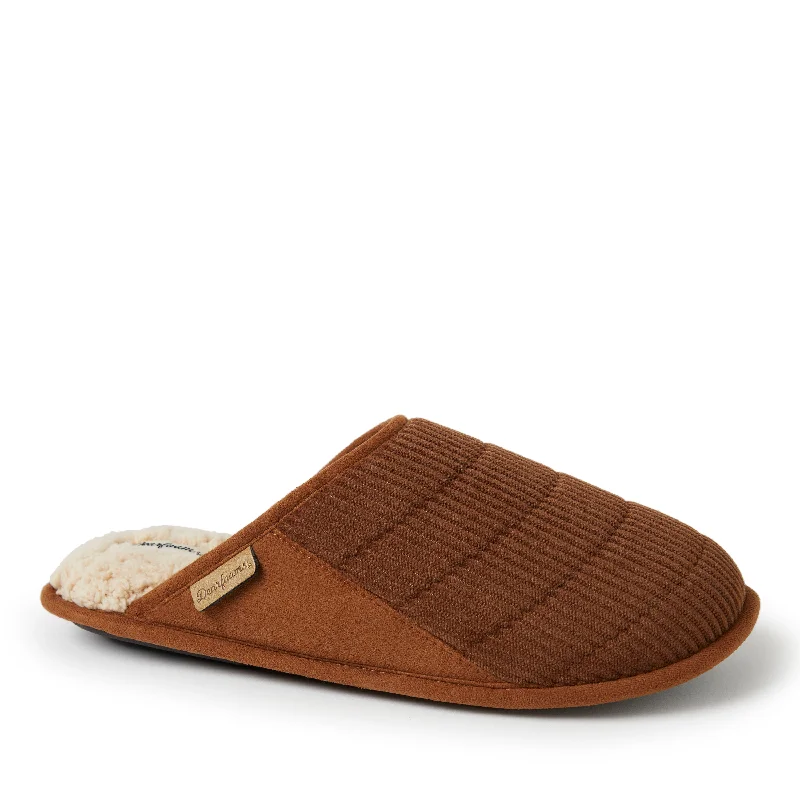 Men's slippers with a pointed toe for a stylish appearanceMen's Rocky Mixed Material Scuff Slippers