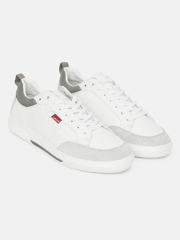 Men's casual shoes with a sporty look and feelMen's White Solid Shoes