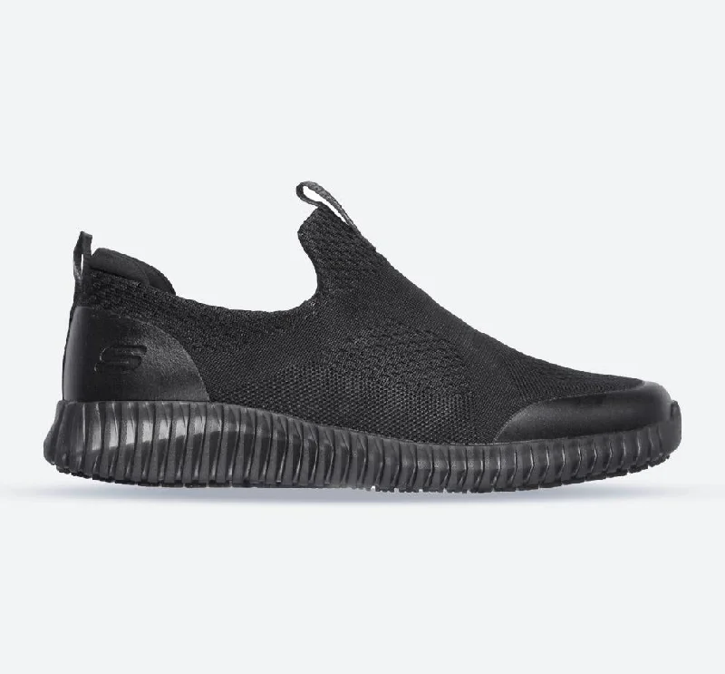 Men's casual shoes with a geometric patternMen's Wide Fit Skechers 77501EC Cessnock Colleton Slip Resistant Trainers