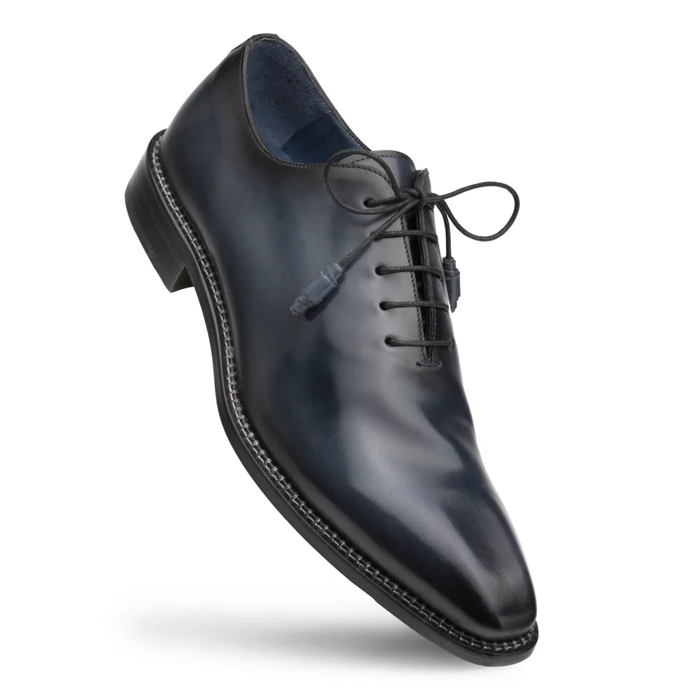 Men's Oxfords with a perforated leather strap for ventilationMezlan Enterprise 9744 Blue Oxfords