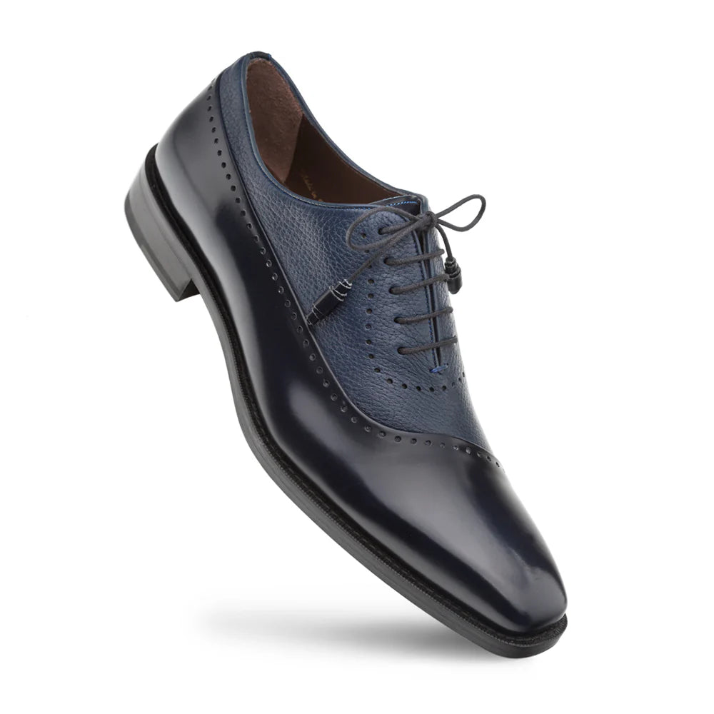 Men's Oxfords with a classic silhouette and a high - shine finishMezlan Postdam 16409 Blue Oxfords