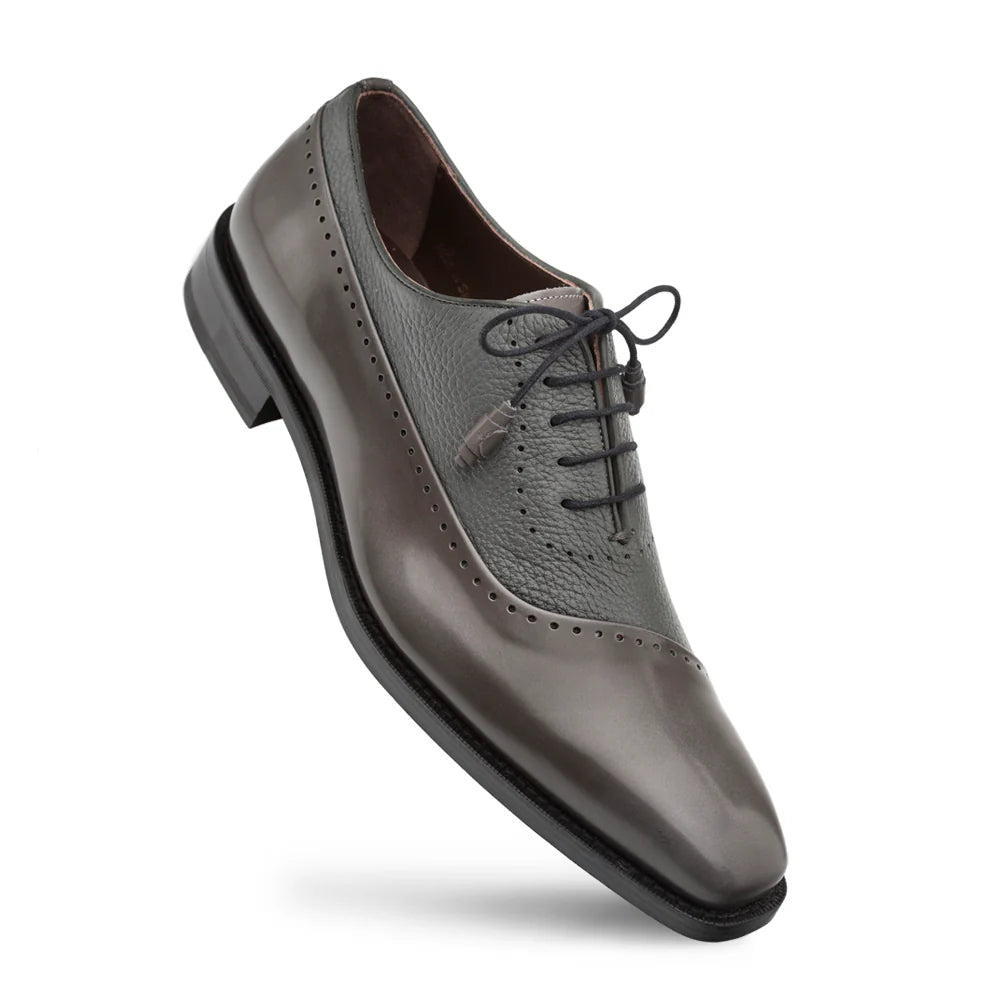 Men's Oxfords with a cap - toe design and a rubber heelMezlan Postdam 16409 Grey Oxfords