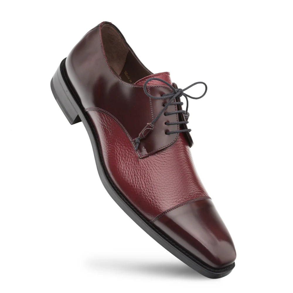 Men's Oxfords with a contrast stitching on the weltMezlan Soka 15089 Burgundy Oxfords
