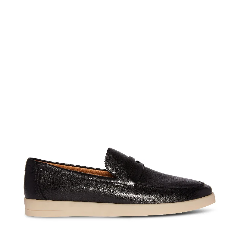 Suede men's loafers for a soft and luxurious feelMossing Casual Shoe BLACK LEATHER