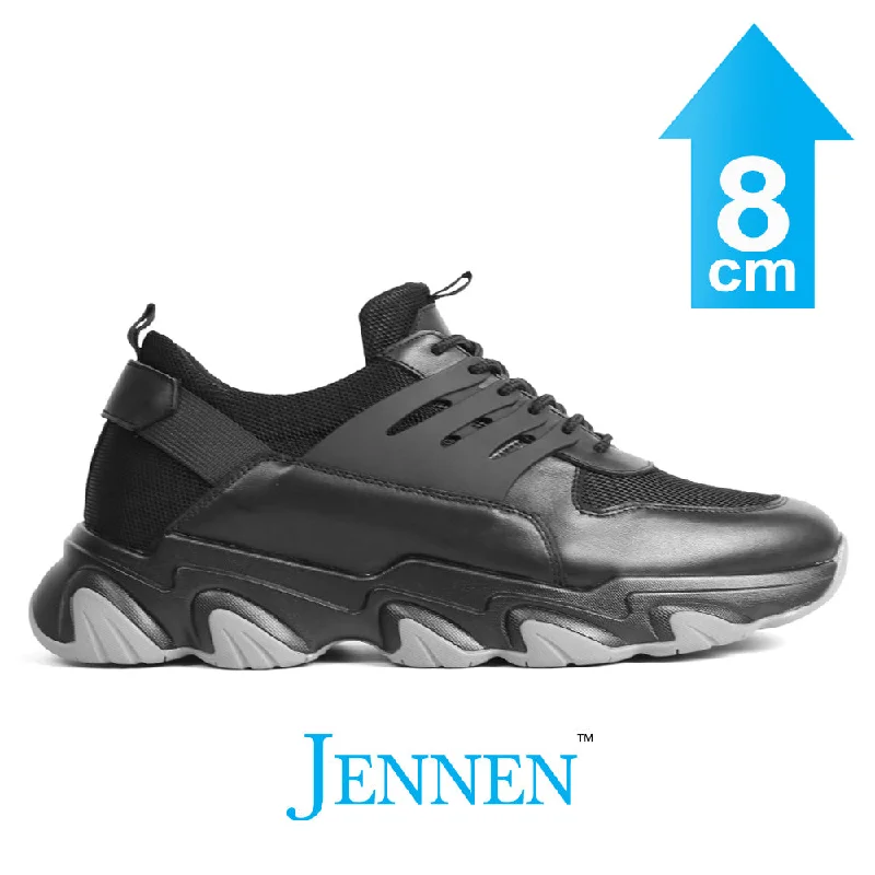 Canvas slip - on men's casual shoes for convenienceMr. Shapiro 8cm | 3.2 inches Masculine Gym Style Black Sneakers