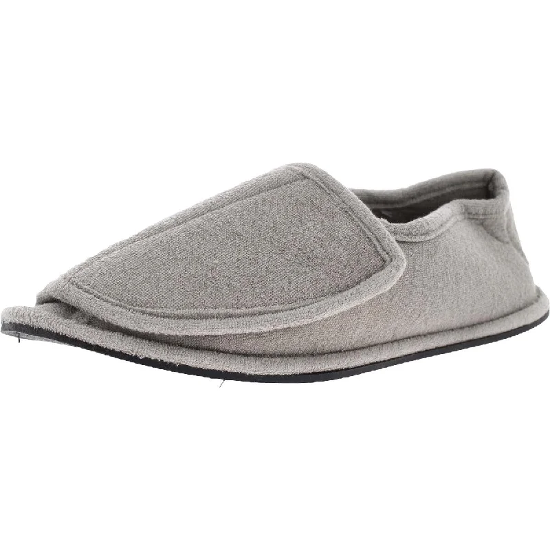 Men's slippers with a padded collar for comfortMuk Luks Mens Adjustable Open-Toe  Laceless Indoors Loafer Slippers
