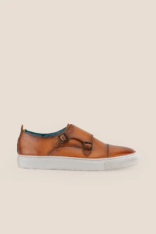 Breathable men's casual shoes for warm weatherNash Cognac