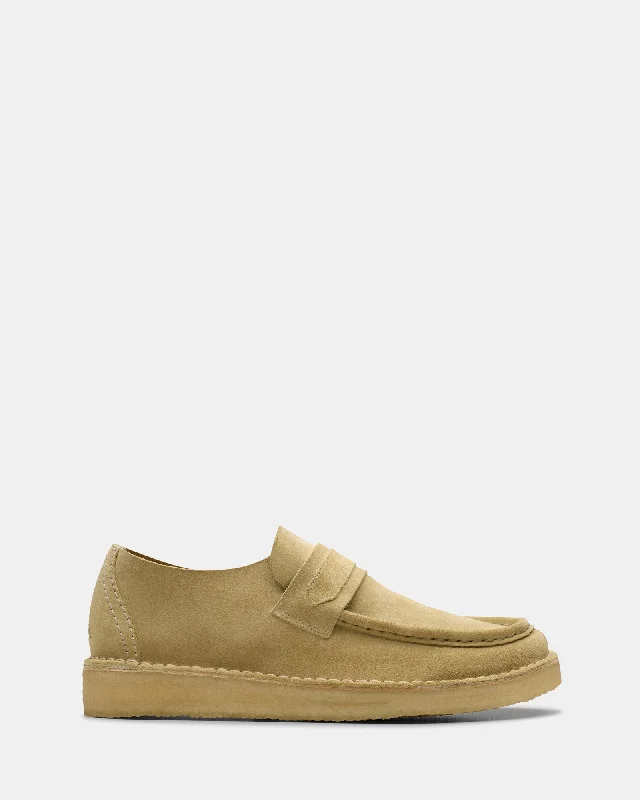 Men's loafers with a leather lacing systemNomad Loafer Maple Suede