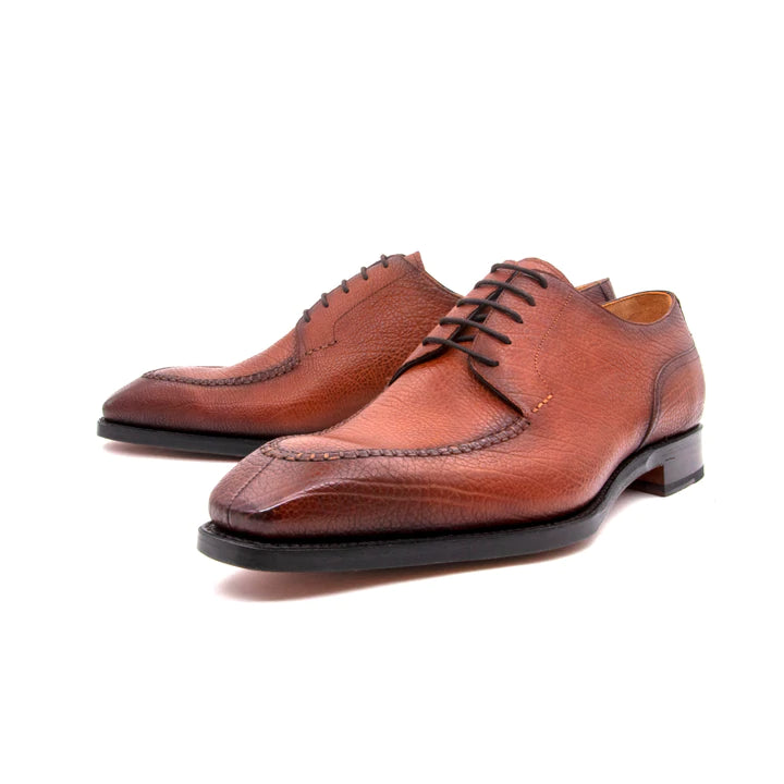 Men's Oxfords with a padded collar for a comfortable fit"Norman" Lama Lace-Up Split-Toe Oxford Tan