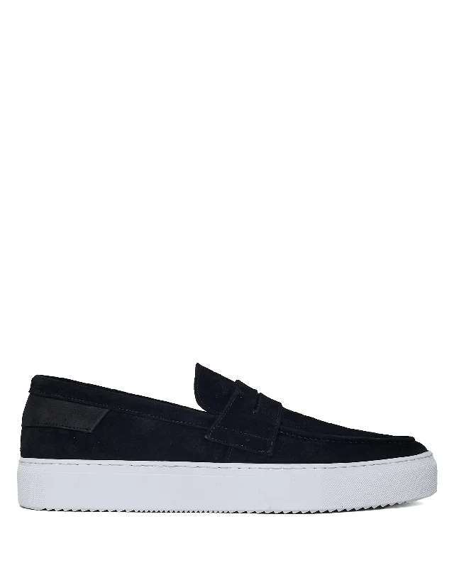 Men's loafers with a memory foam insoleOllie Suede Black