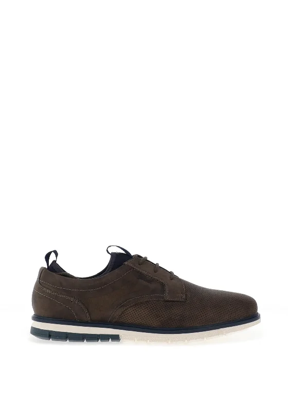 Men's casual shoes with a logo patch on the tonguePaul O Donnell by POD Murphy Lace Up Casual Shoes, Grey