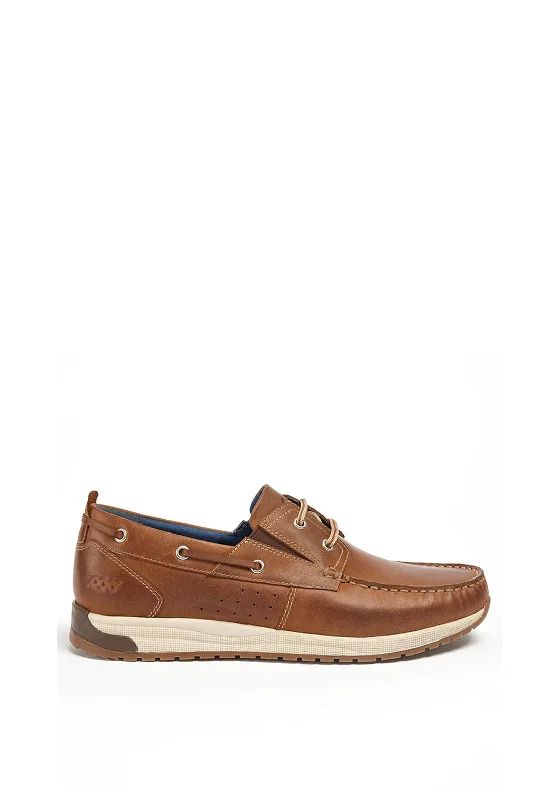Men's casual shoes with a soft insole for cushioningPaul O Donnell by POD Riley Deck Shoes, Brown