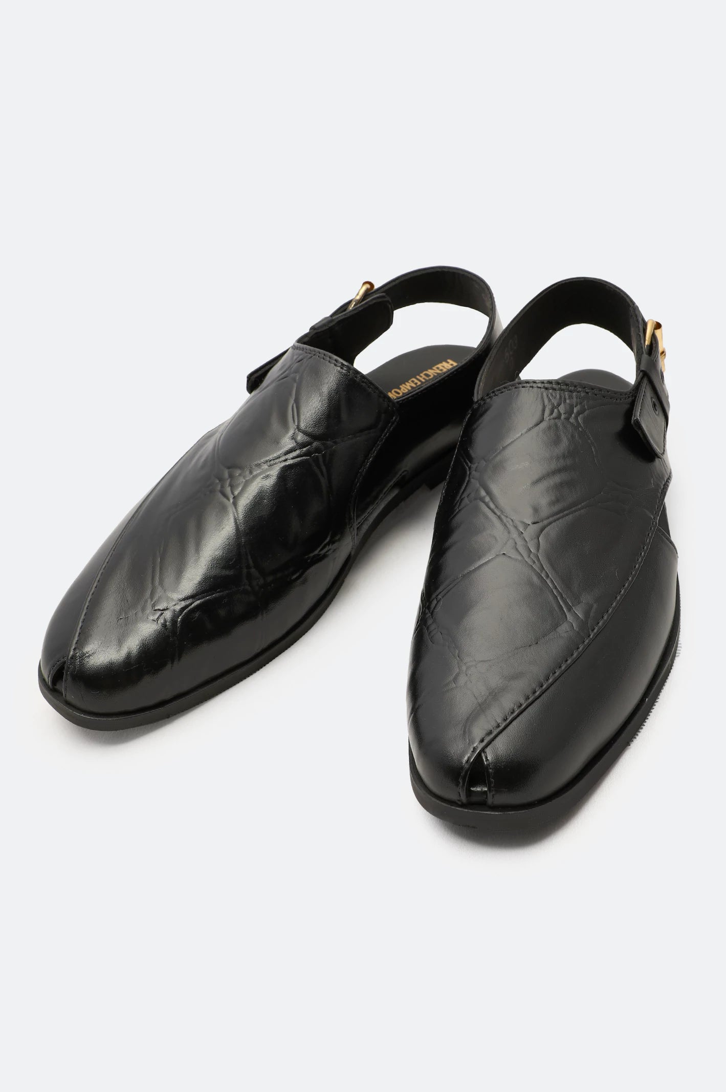 Men's slippers with a wool blend upper for warmthBlack French Emporio Sandal