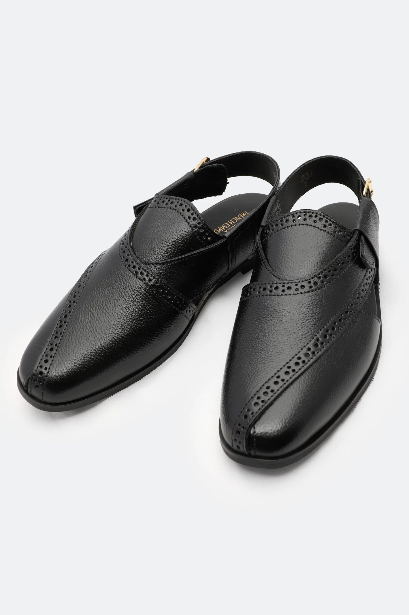 Men's slippers with a wool blend upper for warmthBlack French Emporio Sandal