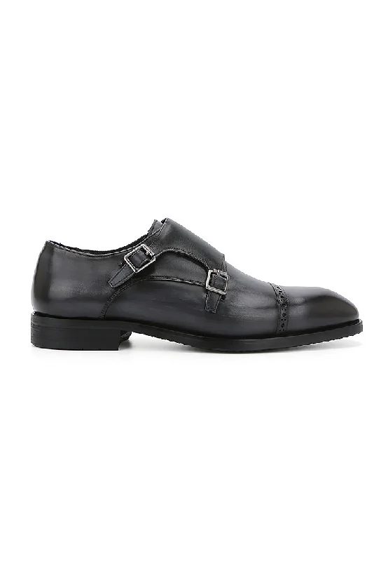 Men's loafers with a removable insole for cleaningRad Russel Prestige Leather Toe Cap Monkstrap