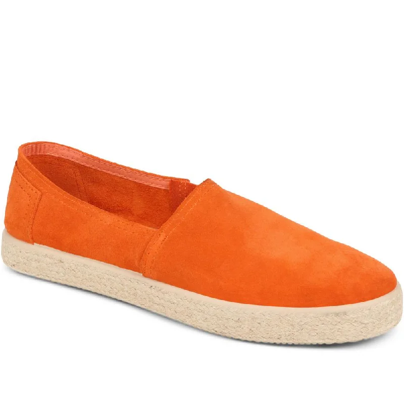 Men's casual shoes with a metallic trimReagan Leather Espadrilles - REAGAN / 324 049